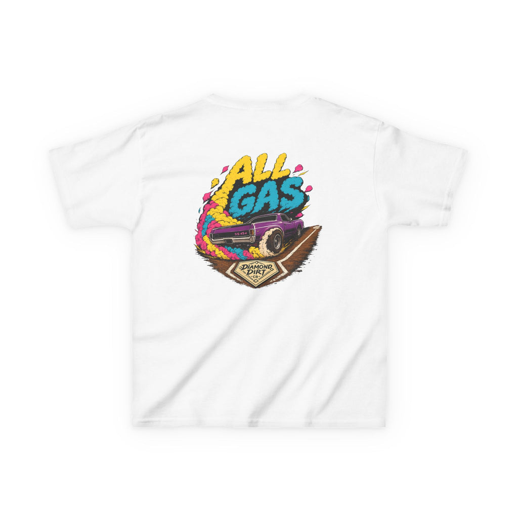 Kids Tee — 'All Gas' Colorful Racing Graphic