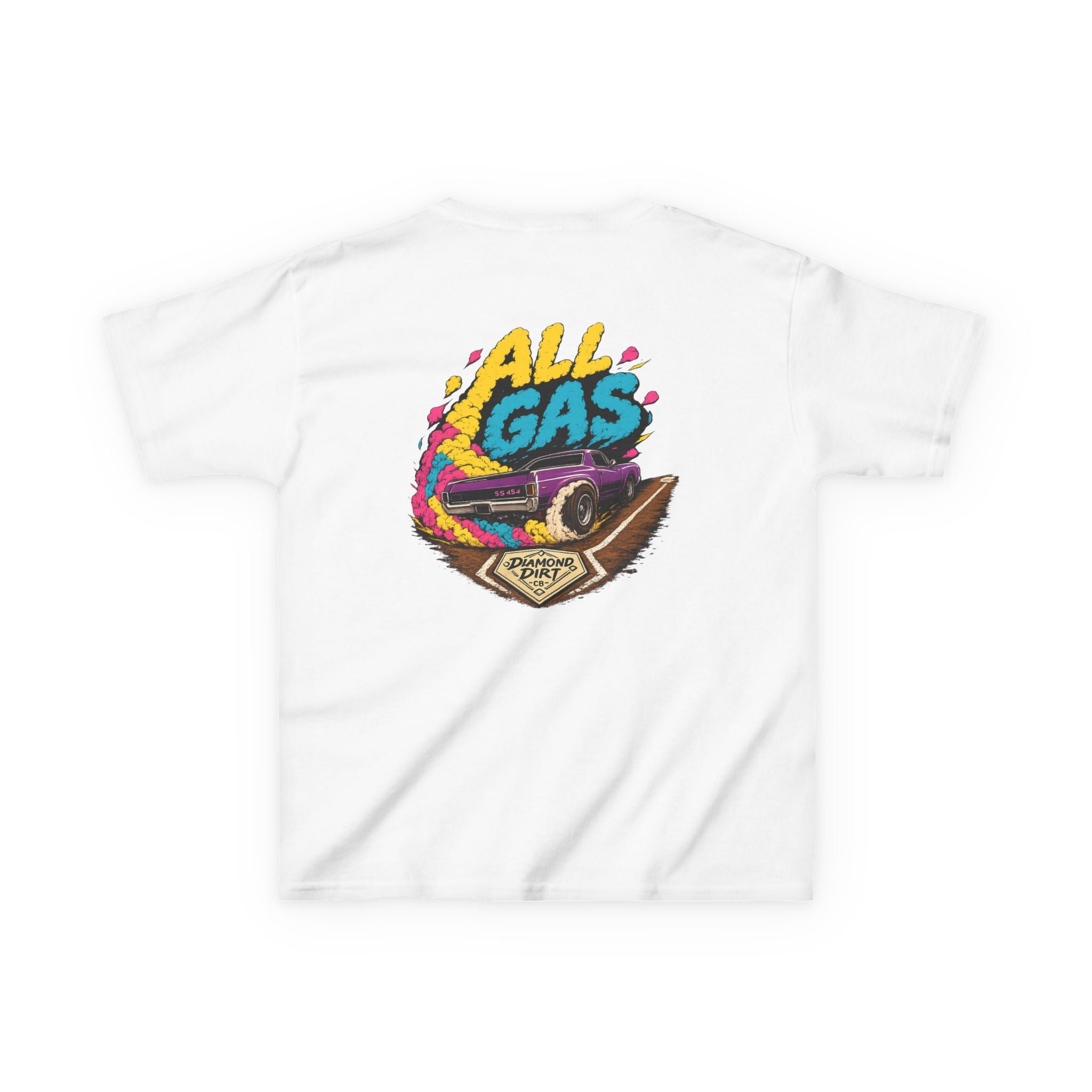 Kids Tee — 'All Gas' Colorful Racing Graphic