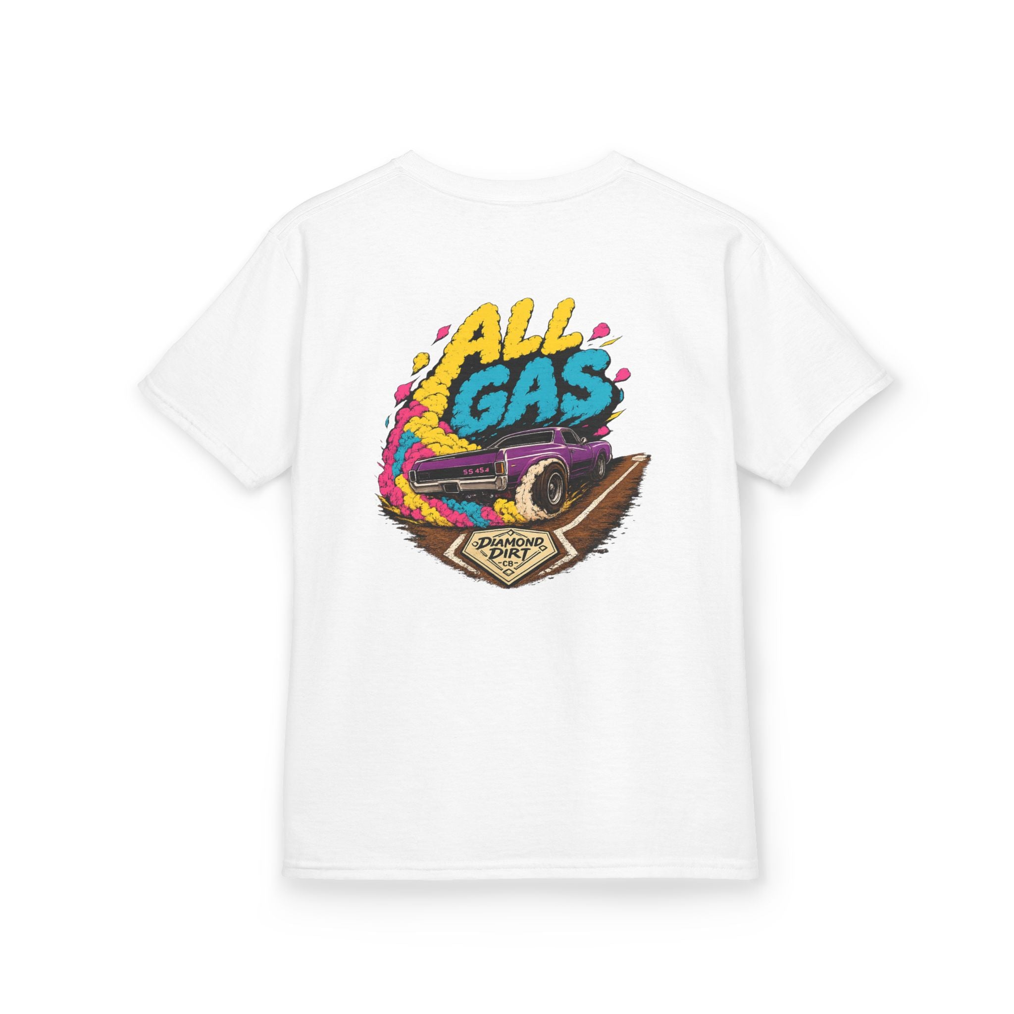 Kids Tee — 'All Gas' Colorful Racing Graphic