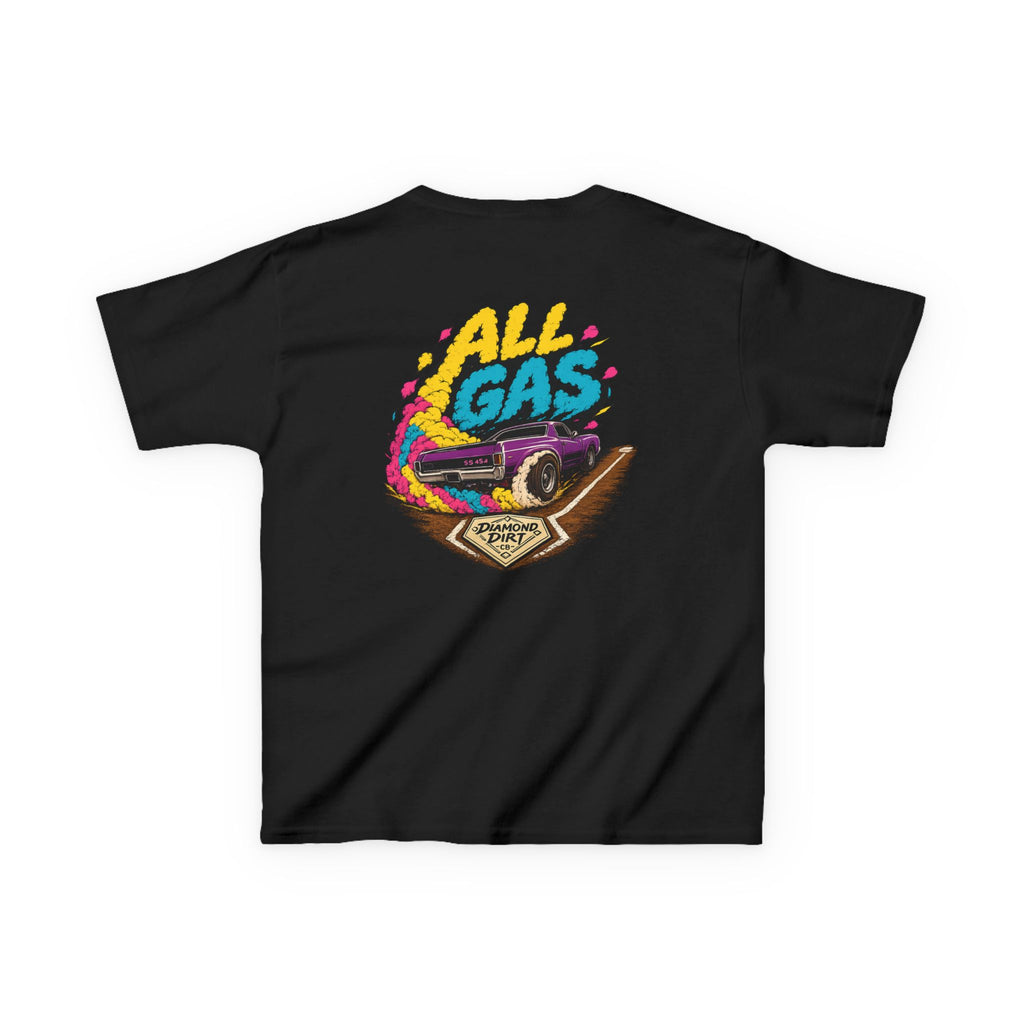 Kids Tee — 'All Gas' Colorful Racing Graphic