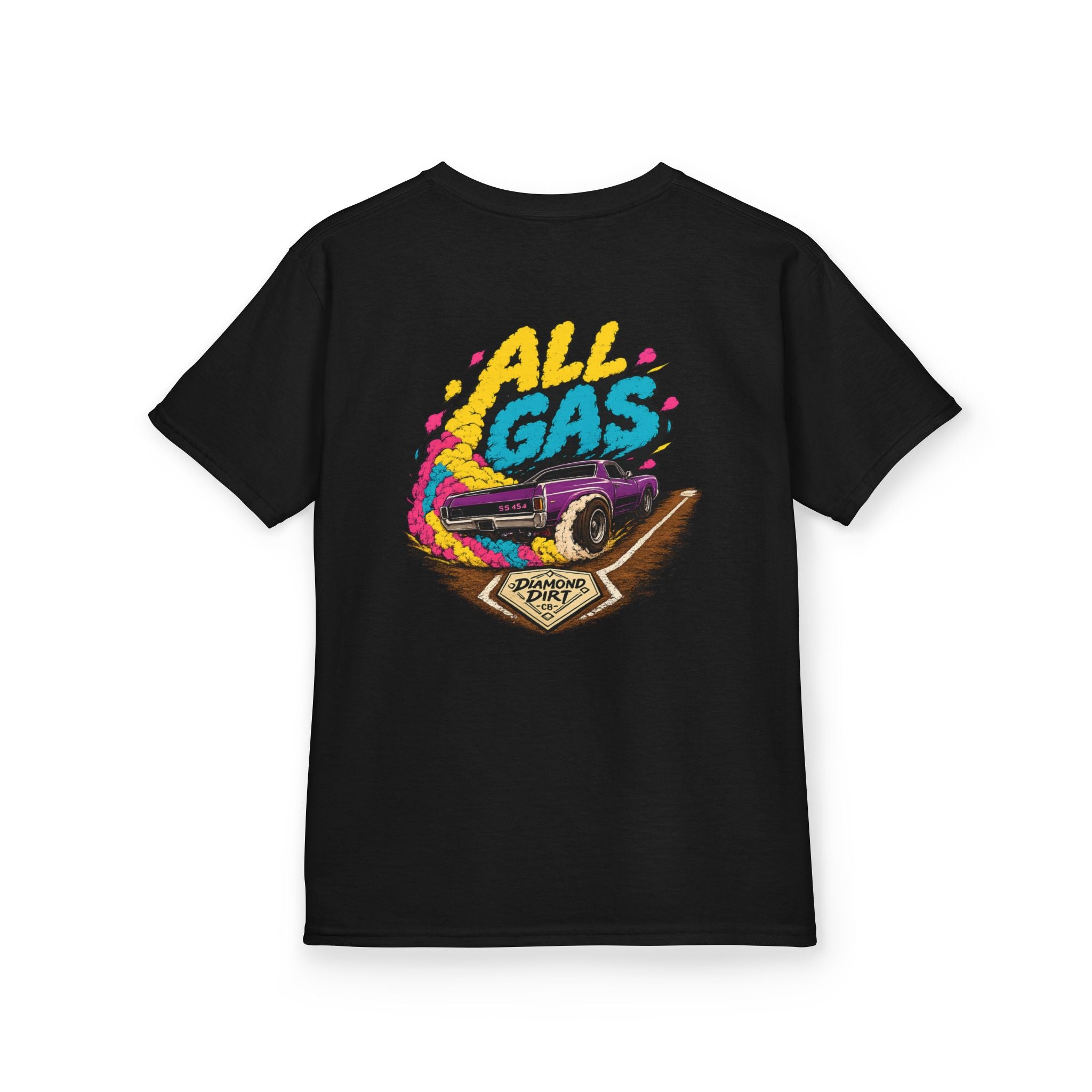 Kids Tee — 'All Gas' Colorful Racing Graphic