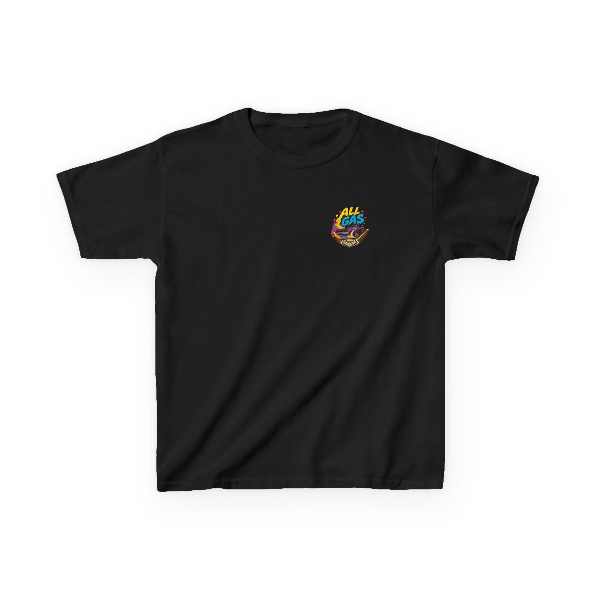 Kids Tee — 'All Gas' Colorful Racing Graphic