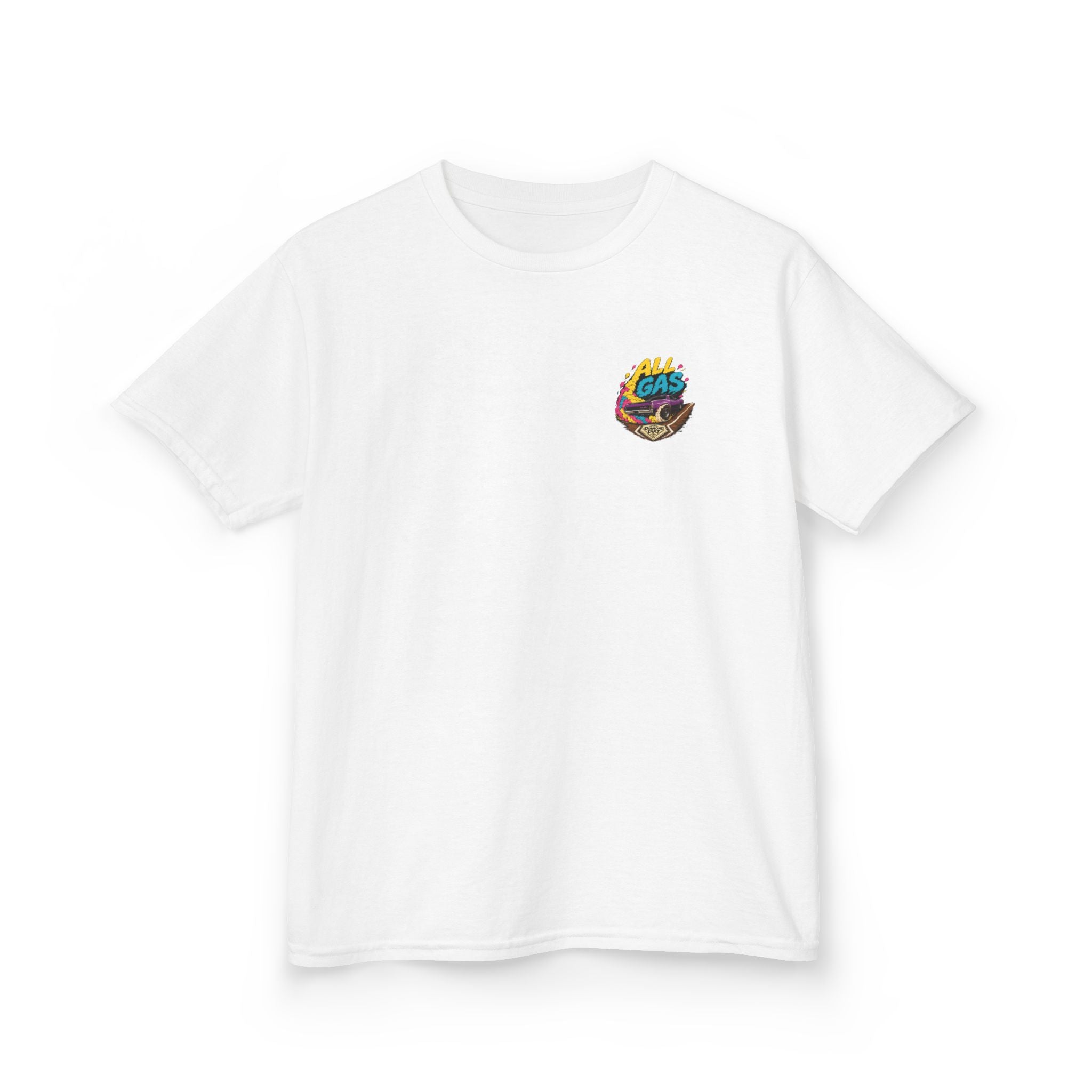 Kids Tee — 'All Gas' Colorful Racing Graphic